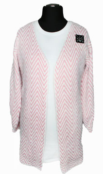 Cardigan flauschig pink