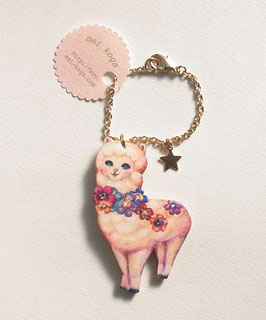 アルパカのバッグチャーム