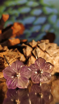 Amethyst Blüten Ohrringe