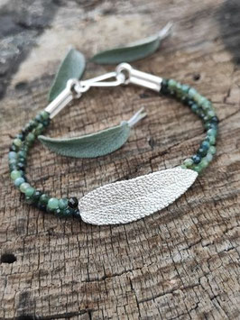 Neu Salbei Armband mit grünem Turmalin