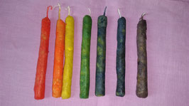 19. Энергетизированные восковые свечи  "7 цветов радуги" для медитаций и лечения энергии чакр