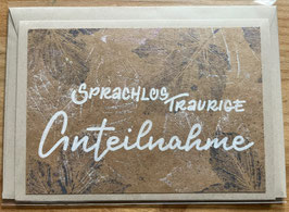 Sprachlos traurige Anteilnahme