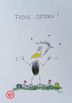 Kunstpostkarte "Frohe Ostern"