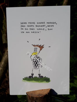 Kunstpostkarte "Bis 3 zählen" ausverkauft