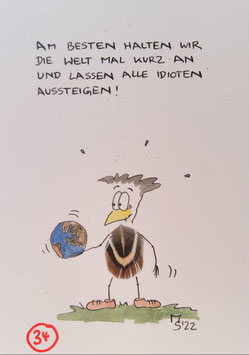 Kunstpostkarte "Idioten"