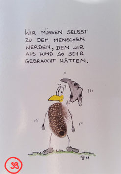 Kunstpostkarte "Kind so gebraucht"