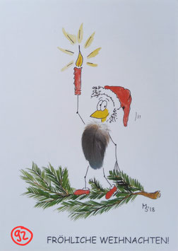 Kunstpostkarte "Fröhliche Weihnachten"