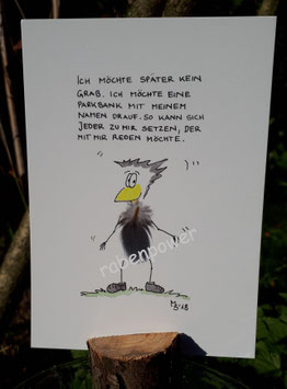 Kunstpostkarte "Kein Grab" ausverkauft