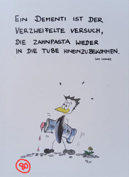 Kunstpostkarte "Dementi"