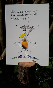 Kunstpostkarte "Mach es!"