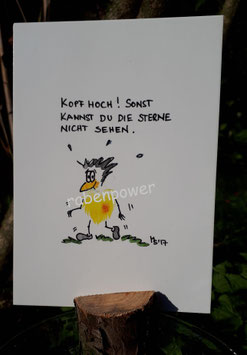 Kunstpostkarte "Kopf hoch"