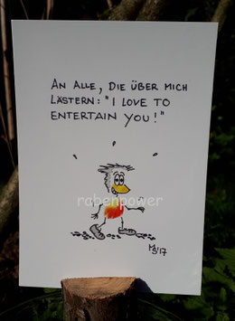 Kunstpostkarte "Entertain you"