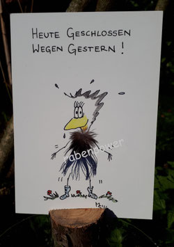 Kunstpostkarte "Heute geschlossen"