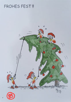 Kunstpostkarte "Frohes Fest"