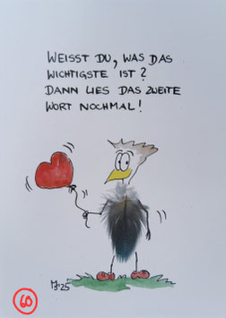 Kunstpostkarte "zweite Wort"