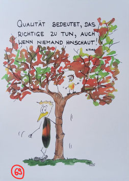 Kunstpostkarte "Qualität"