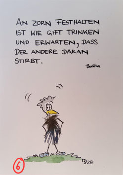 Kunstpostkarte "An Zorn festhalten"