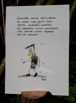 Kunstpostkarte "Genieße deine Zeit"