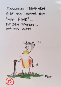 Kunstpostkarte "High five"