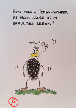 Kunstpostkarte "Voller Terminkalender"