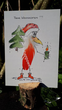 Kunstpostkarte "Frohe Weihnachten " Kerze