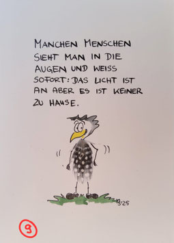 Kunstpostkarte "Keiner zu Hause"
