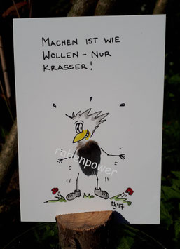 Kunstpostkarte "Machen"