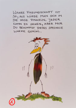 Kunstdruckpostkarte "Wahre Freundschaft"