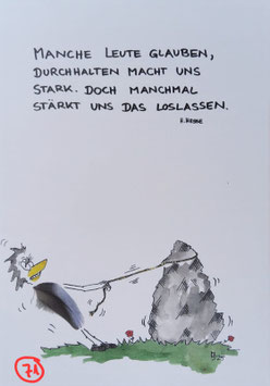 Kunstpostkarte "Durchhalten"