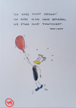 Kunstpostkarte "Nicht versagt"