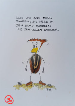 Kunstpostkarte "Lass uns ans Meer"