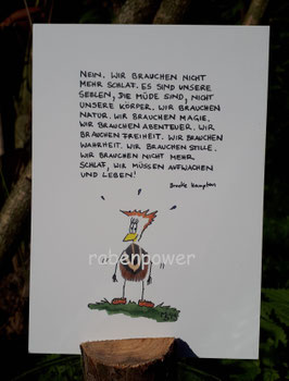 Kunstpostkarte "Aufwachen" ausverkauft
