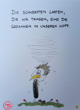 Kunstpostkarte "Schwersten Lasten"