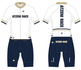 ATZENI RACE CLASSICS Racesuit Women / weiss - poseidonblau - cremegold