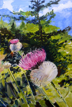 #838 / Alpiner Sommer, Alpendisteln / Alpine Summer
