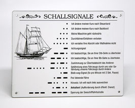 Plakette Schallsignale