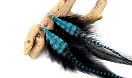 Boucles d'oreilles plumes Oneida - Ethnic Feather - Bijoux ethniques - Bijoux indiens -