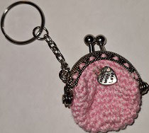 Schlüsselanhänger in rosa, Einzelstück