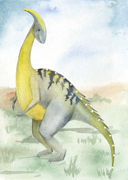 Design-Karten 'Dino gelb' 5 Stück VE6