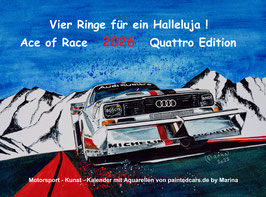 Wandkalender Vier Ringe für ein Halleluja Ace of Race 2026 Quattro Edition