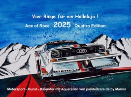 Wandkalender Vier Ringe für ein Halleluja Ace of Race 2025 Quattro Edition