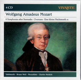 Wolfgang Amadeus Mozart: 6 Symphonies after Serenades, Overture, Eine kleine Nachtmusiek etc. (4CD, Sony Vivarte)