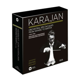 Herbert von Karajan: Orchestral Spectalulars from Handel to Bartok, 1949-1960 (13CD, Warner)
