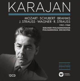 Herbert von Karajan: Mozart, Schubert, Brahms, Johann Strauss, Wagner, Richard Strauss, 1951-1960 (12CD, Warner)