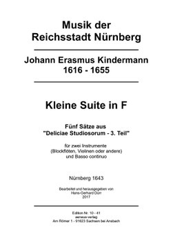 Edition Nr. 10-41: Kleine Suite in F