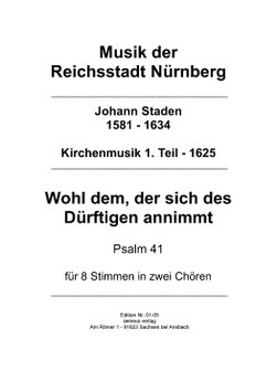 Wohl dem, der sich des Dürftigen annimmt  (Psalm 41)