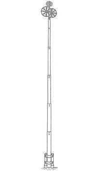 鯉のぼり用ポール ハイパワーポール 6号（6.8ｍ）