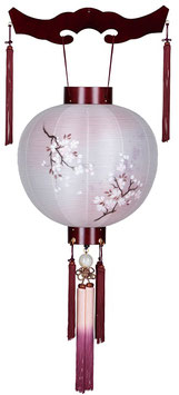 盆提灯：御殿丸「桜」さくら 絹二重 特三丸（4201-サ）