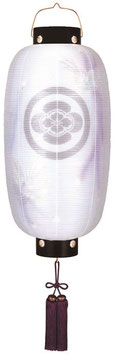 盆提灯 門提灯 長 絹二重 中 電池式LED（8324-02-013AC）