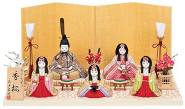 真多呂作ひな人形 段飾り 香桜５人飾り（1381）